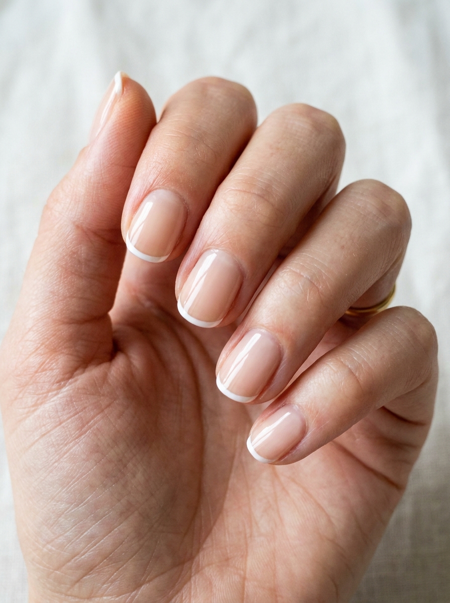 Short Micro French Nails als Kurze French Nägel Inspiration 2026